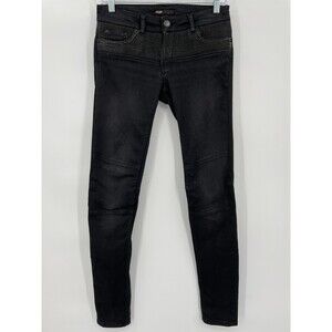 MAJE Black Moto Skinny Stretch Jeans Size 26 (EUR 36)